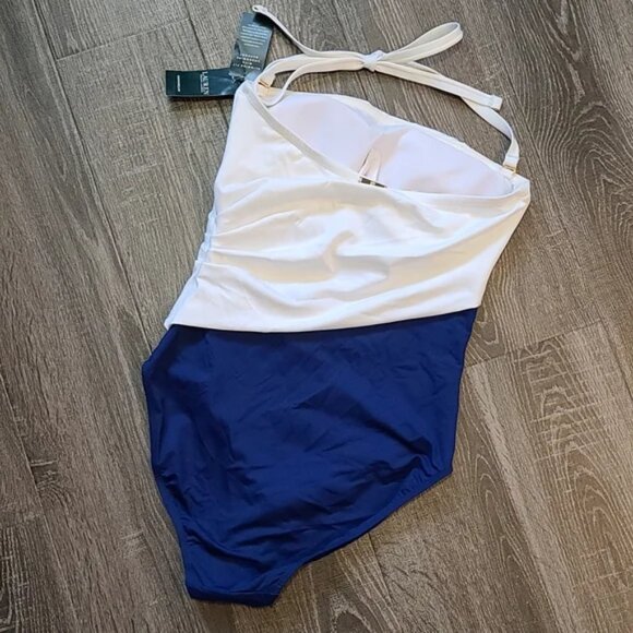 LAUREN Ralph Lauren colorblock one-piece Swimsuit - Picture 6 of 7